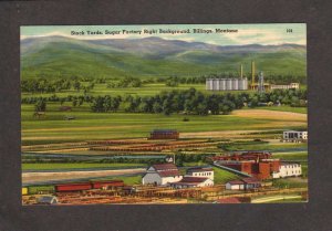 MT Stock Yards Sugar Factory Plant Billings Montana Linen Postcard