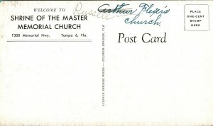 Vtg Postkarte Tampa, Florida - Schrein Of The Master Kirche - 1308 Denkmal Hwy