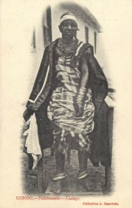 French Congo Loango Cultures & Ethnicities tchikoumbi woman type old postcard 