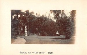 Tigre Argentina? Villa Ines Parque Man in Garden Real Photo Postcard AA46961