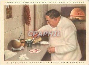 Postcard Modern Napoli Comm Attolini Propr del Ristorante Angelo It Creatore ...