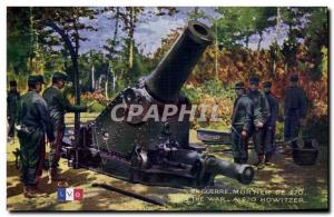 Old Postcard Army mortar 270