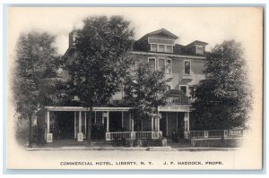 c1910's Commercial Hotel Liberty New York NY, JF Haddock Propr. Antique Postcard