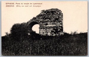 Vtg Ephese Porte du Temple de Lyssimaque Temple Artemis Ephesus Turkey Postcard