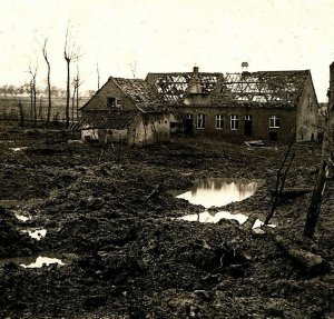 1910s Granatfeld Germany Bombed Farm House Destroyed by War Real Photo RPPC A2