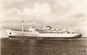 Ship. M/N Alberto Dodero Old vintage Argentinian photo postcard