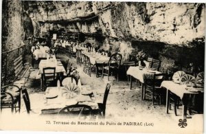CPA Terrasse du Restaurant du Puits de PADIRAC (261630)