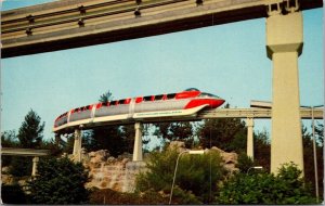 Disneyland Postcard Monorail Highway In The Sky over Tomorrowland