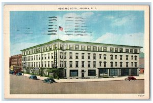 1922 Osborne Hotel Scene Auburn New York NY Posted Antique Postcard