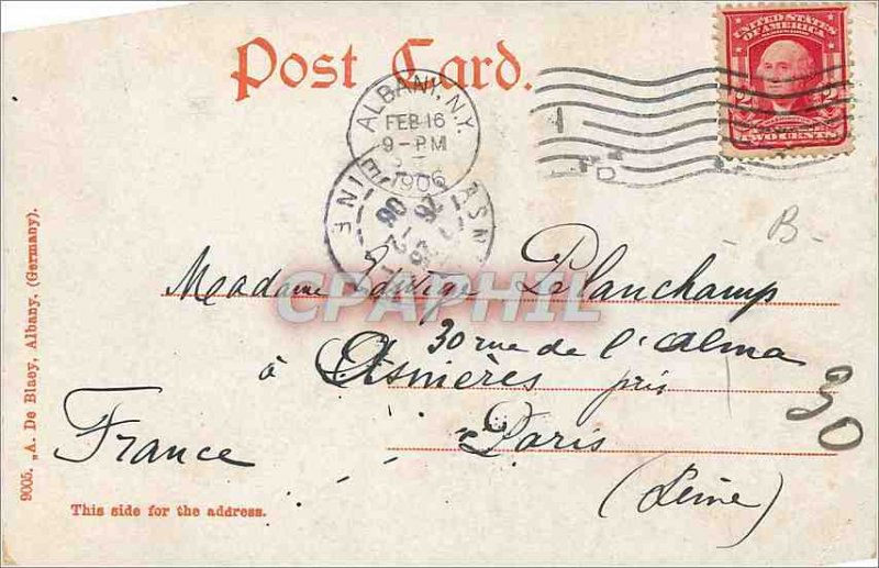 Old Postcard Albany NY High School