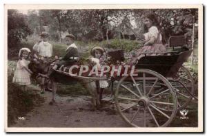 Old Postcard Fantasy Children Donkey Mule