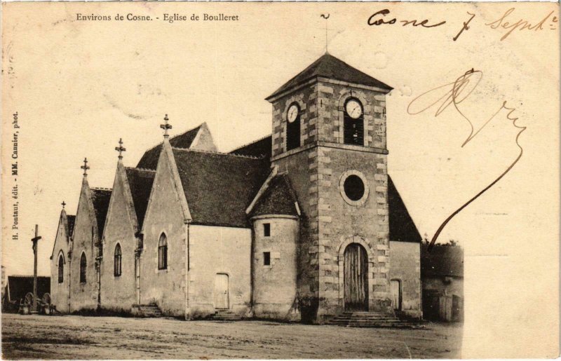 CPA Env. de COSNE Église de Boulleret Nievre (100492)