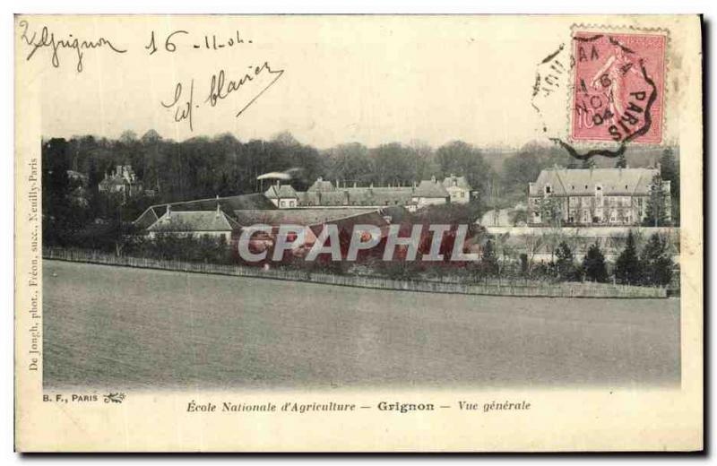 Old Postcard National School of Agriculture Grignon Vue Generale