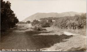 Port St. John's South Africa On The Way To Beach Real Photo Postcard E57 *As Is