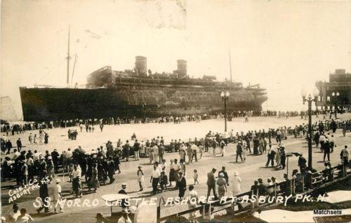 ASBURY PARK NEW JERSEY C-1920s SS Morro Castle Cole RPPC 