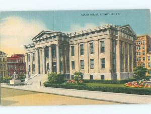 Unused Linen COURT HOUSE Louisville Kentucky KY n4427@