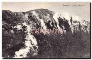 Postcard Old Volcano crater del Vesuvio Interno