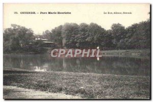 Old Postcard Ostend Parc Marie Henriette