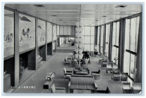 1963 Interior Lobby Dining Room Mt. Hiei Hotel Kyoto Japan Vintage Postcard