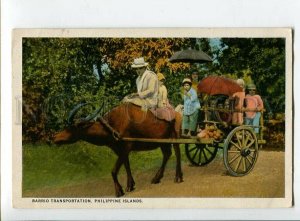 3133069 PHILIPPINES Barrio transportation buffalo cart Vintage