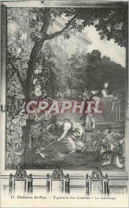 Old Postcard Chateau de Pau Gobelins Tapestry Gardening