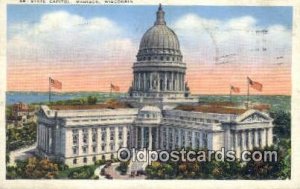 Madison, Wisconsin, WI State Capital USA 1942 light wear, postal marking on f...