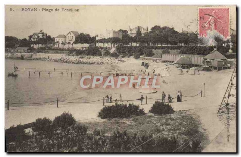 Old Postcard From Royan Beach Foncilion