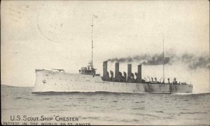 US SCOUT SHIP Chester BATTLESHIP c1910 Postcard