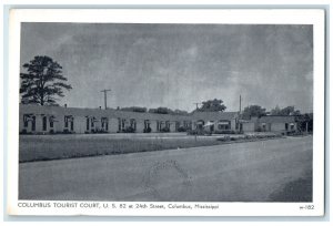 c1920's Columbus Tourist Court US 82 Columbus Mississippi MS Antique Postcard