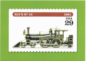 US Unused. #2846 Locomotive -Ely's No 10 (1881) includes used #2846 stamp.