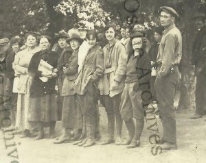 San Francisco CALIFORNIA RPPC 1906 EARTHQUAKE SURVIVORS Refugee Camp BREAD LINE