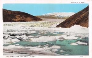 TAKU GLACIER ON TAKU INLET ALASKA~F H NOWELL PHOTO POSTCARD c1920-30s