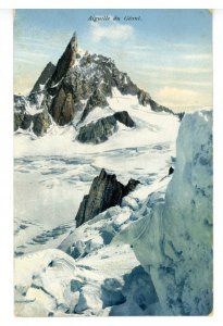 France - Chamonix. Bossons Glacier, L'Aiguille du Geant