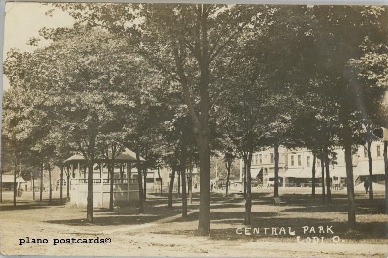 LODI, OHIO CENTRAL PARK RPPC REAL PHOTO POSTCARD