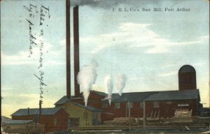 Port Arthur Ontario PRL Co Saw Mill c1910 Postcard