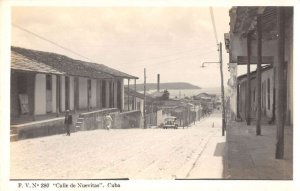 Nuevitas Cuba Calle de Nuevitas Real Photo Vintage Postcard AA37878