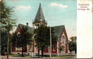 Vtg 1913 Presbyterian Church Carihage Missouri MO Antique Postcard