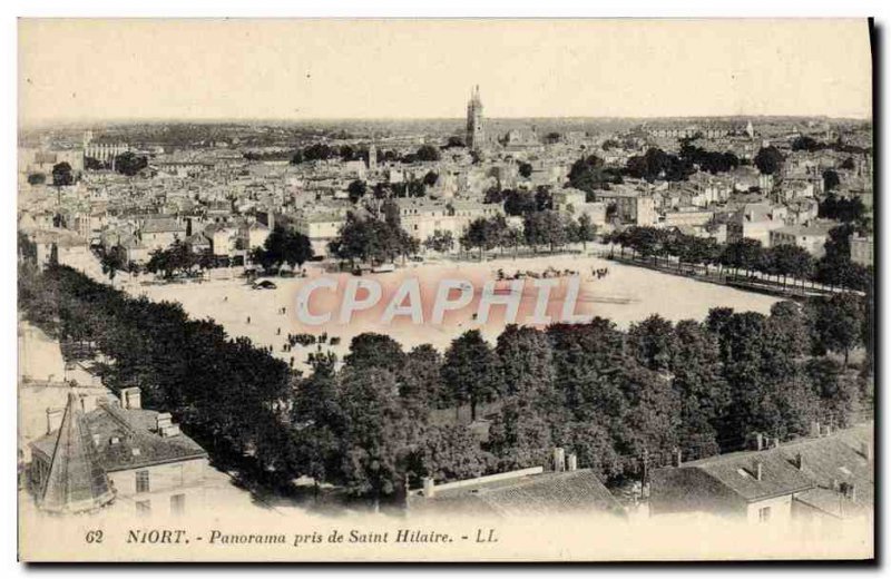 Old Postcard Niort Panorama Taken from Saint Hilaire