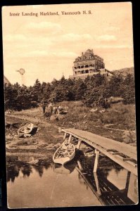 Nova Scotia YARMOUTH Inner Landing Markland pm1908 by R.H. Davis Souvenir - DB