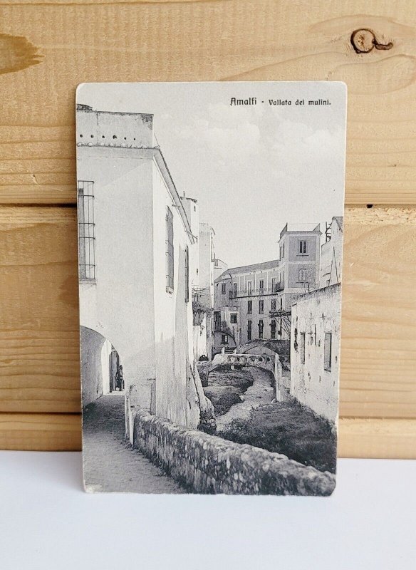 Amalfi Coast Italy Vallata Dei Mulini Vintage Postcard c1950s 3.5 x 5.5