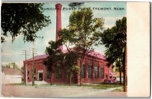 Municipal Power Plant, Fremont NE Vintage Postcard F47