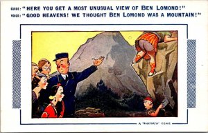 Bamforth Humour Women Watching Man Climb Mountain