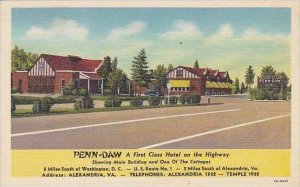 Virginia Alexanria Penn Daw A First Class Hotel On the Highway Showing Main B...