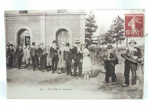 A Wedding In Auvergne France Vintage Postcard 1930