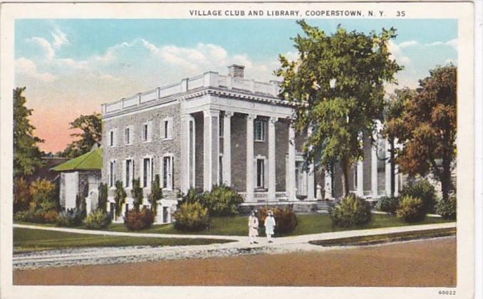 New York Cooperstown Village Club and Library Curteich