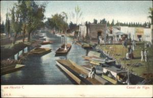 Mexico City Canal de Viga c1905 Postcard