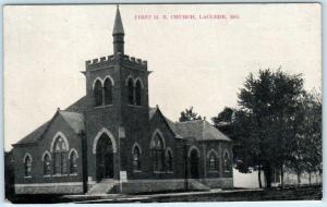 LACLEDE, Missouri  MO   FIRST M.E. CHURCH  1908  Linn County  Postcard