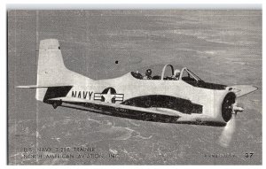 US Navy T 288 Trainer North American Aviation Inc Airplane Postcard