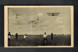 1918 USA Student Aviators in Flight Training RPPC Postcard Cover Greenfield MA