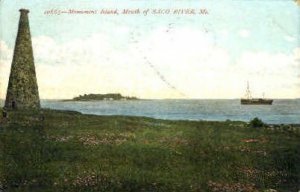 Monument Island - Saco River, Maine ME  